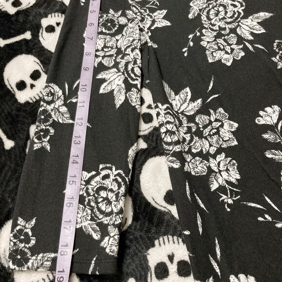 Penmans Black white floral side tie long-sleeve sweater ~ MEDIUM LARGE knit top - Picture 8 of 13